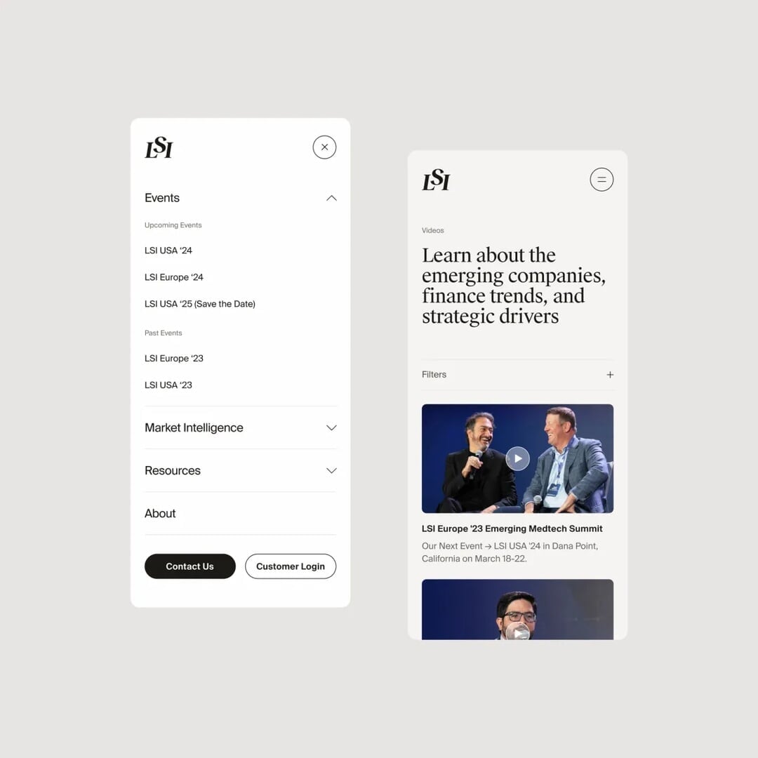 Website and Brand System for LSI Healthcare Intelligence