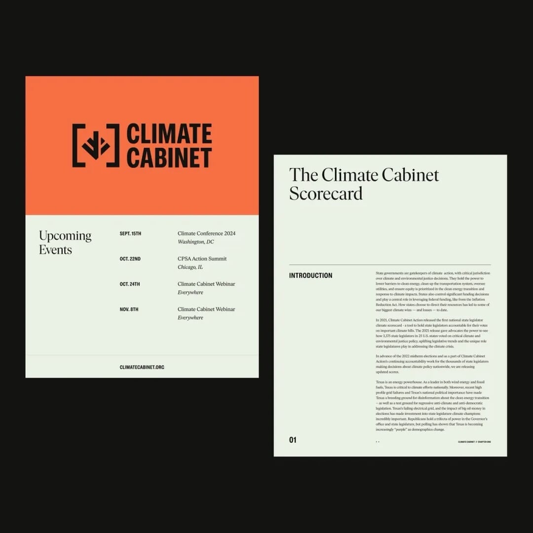 Brand and Website Design for Climate Cabinet