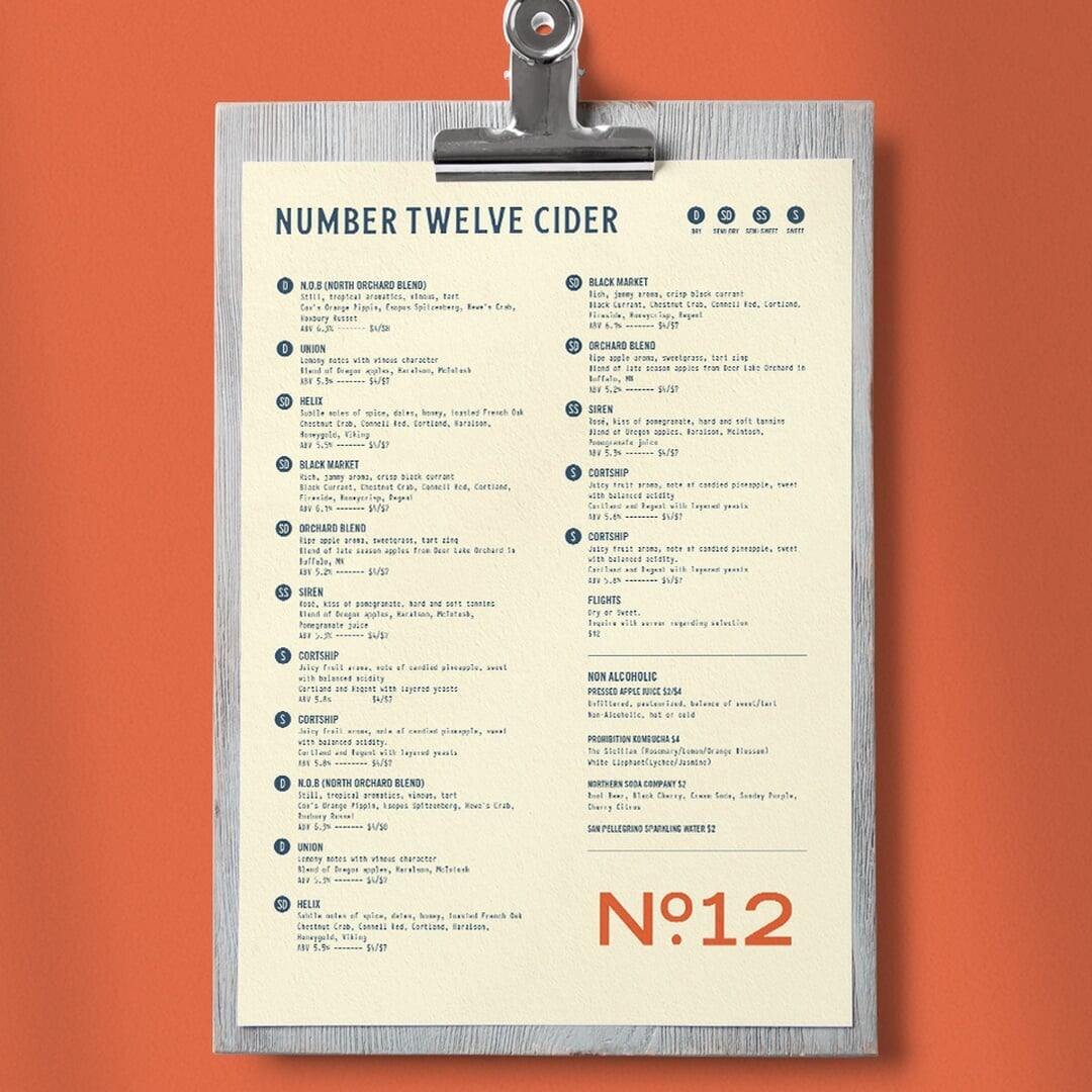 Branding and Packaging for Number Twelve Cider