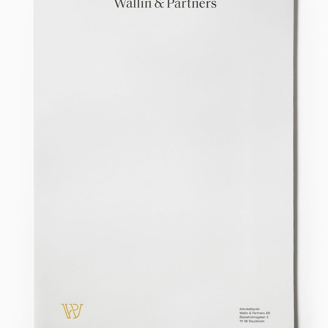 Visual Identity for Wallin and Partners