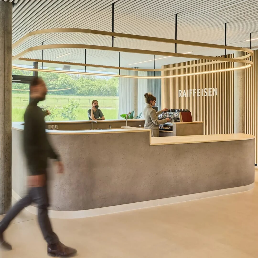 Interior Redesign for Raiffeisen Bank Marly-Cousimbert