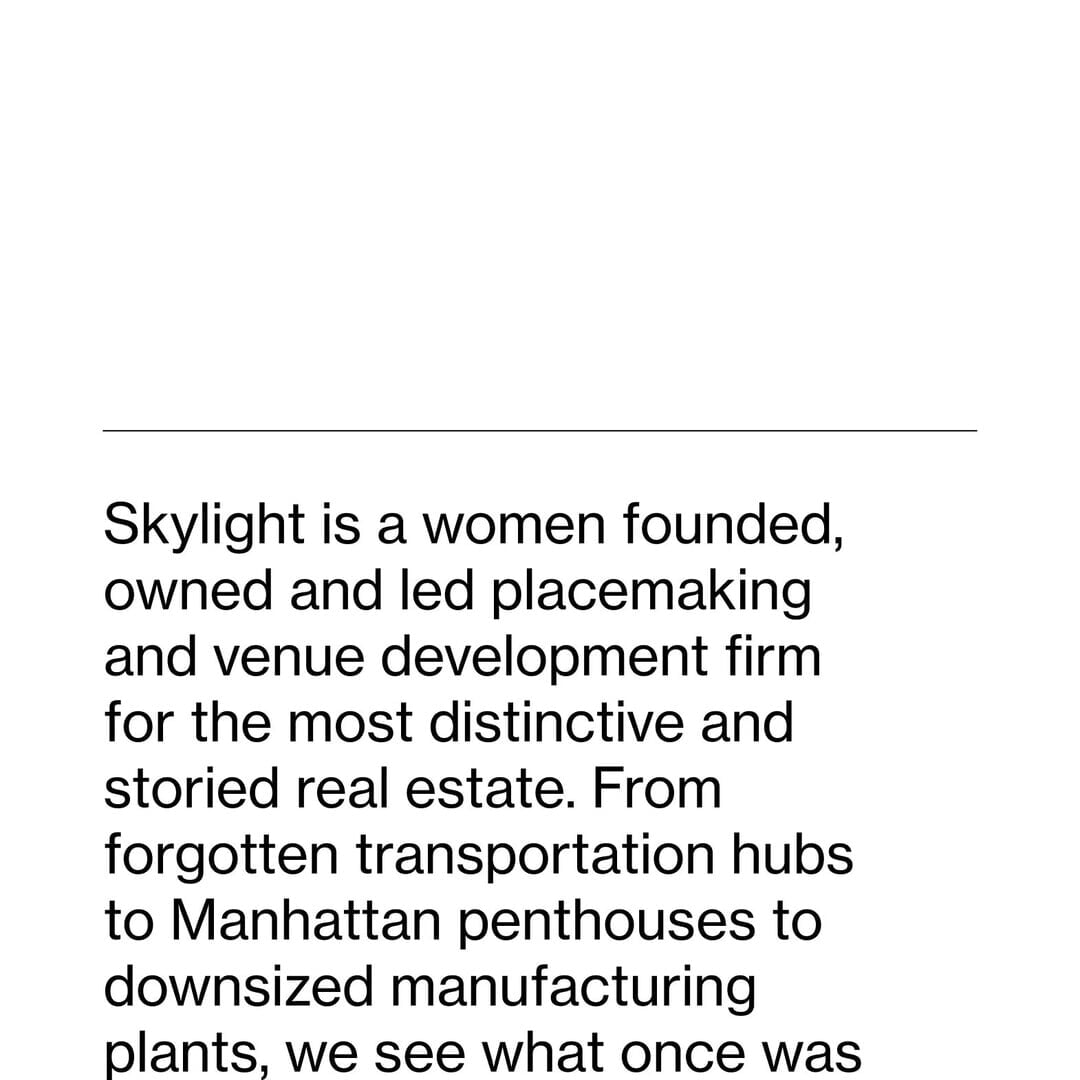 Brand Identity and Website Redesign for Skylight Venues