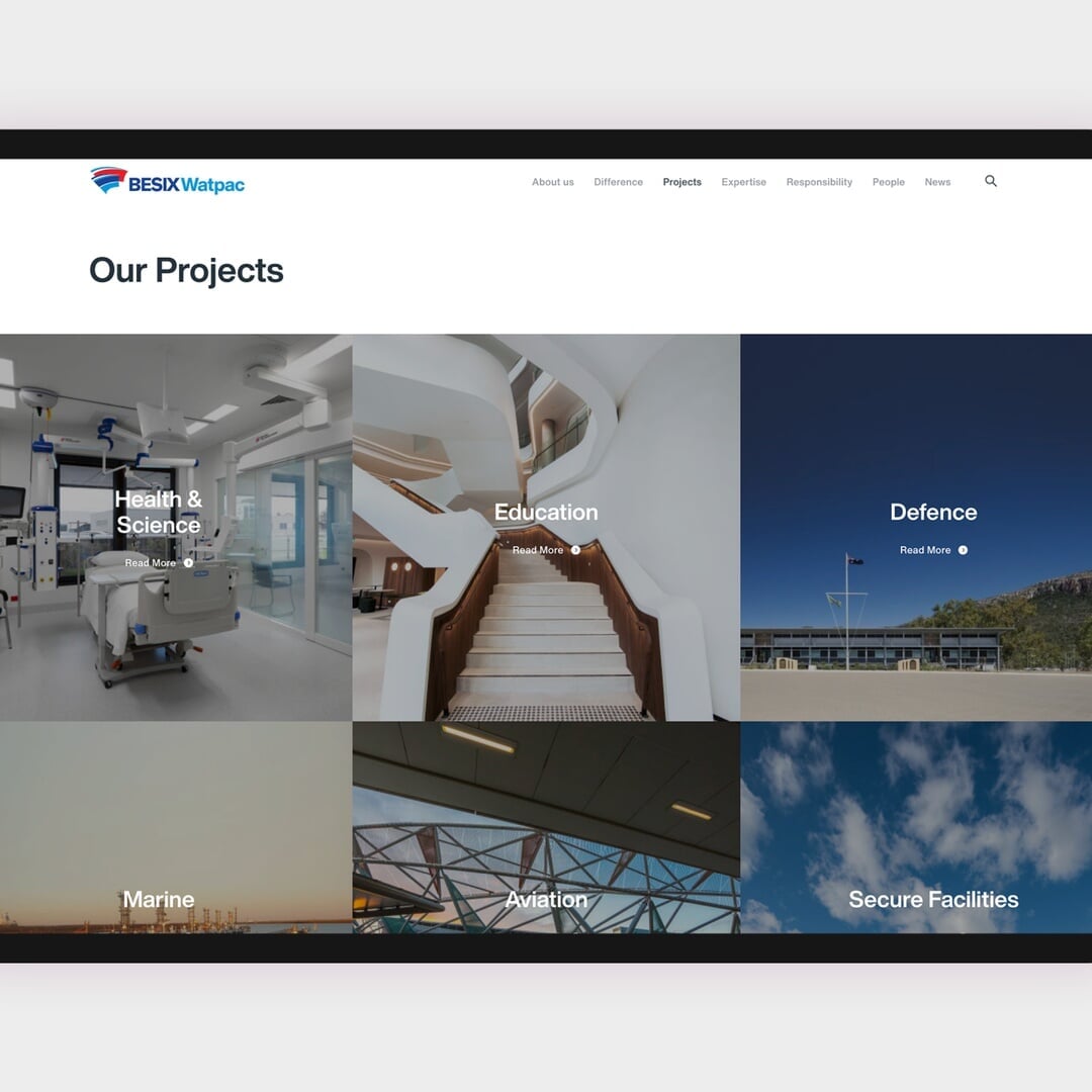 Brand and Website Redesign for Besix Watpac