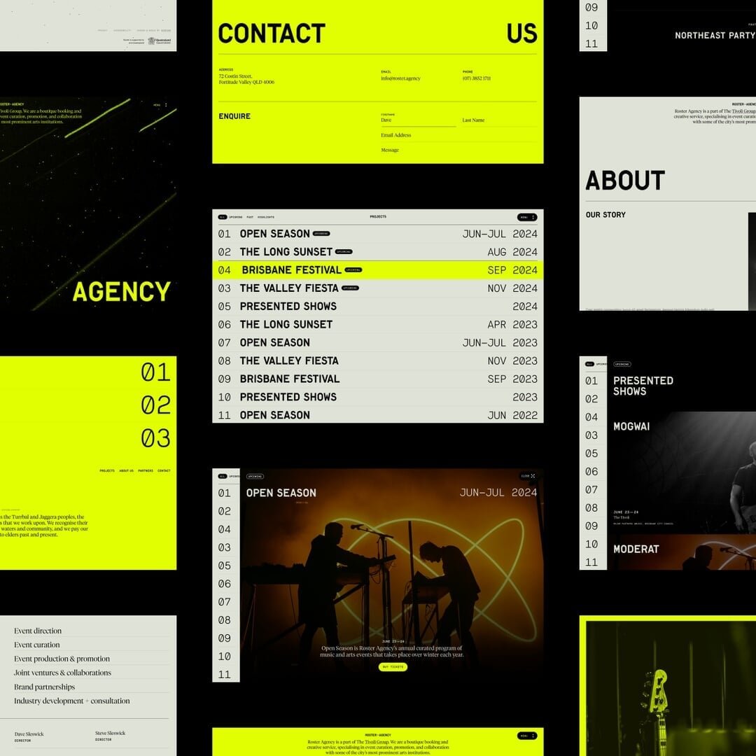 Brand and Website Design for Roster Agency