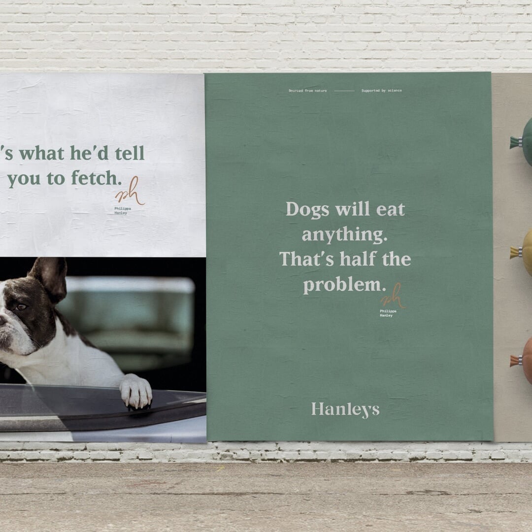 Brand Identity and Packaging for Hanley's Natural Pet Food