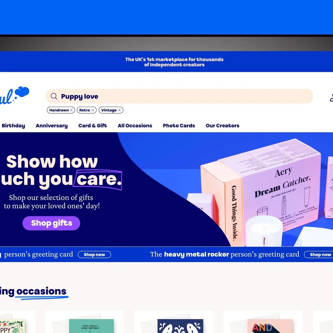 Rebrand and Visual Identity for Online Greetings Platform Thortful