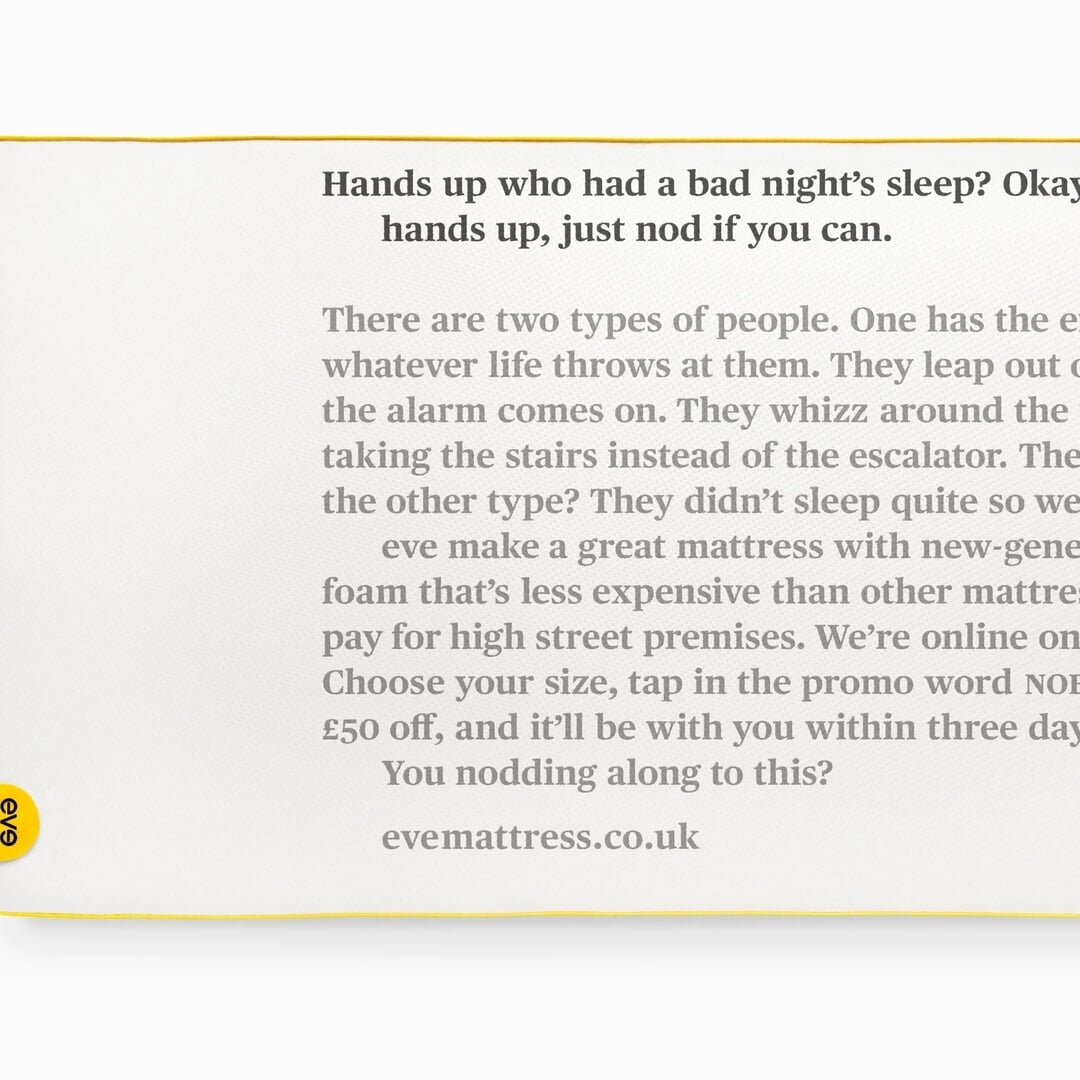 Advertising Campaign for Eve Sleep