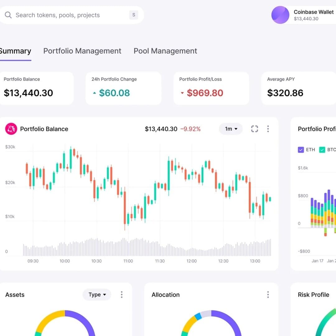 Web App and Design System for a Crypto Asset Intelligence Platform