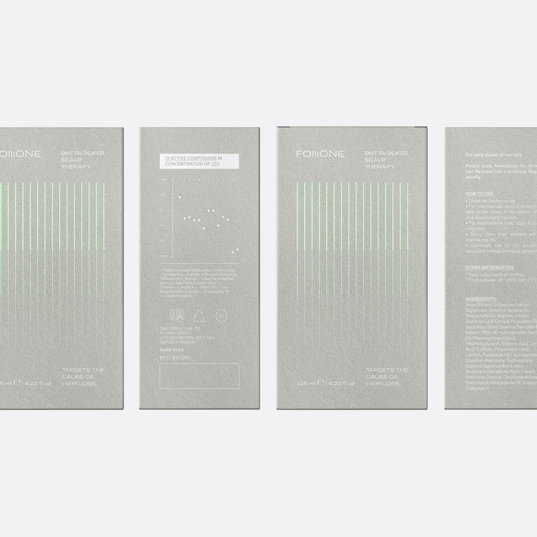 Brand Identity and Packaging for Follione Hair Care