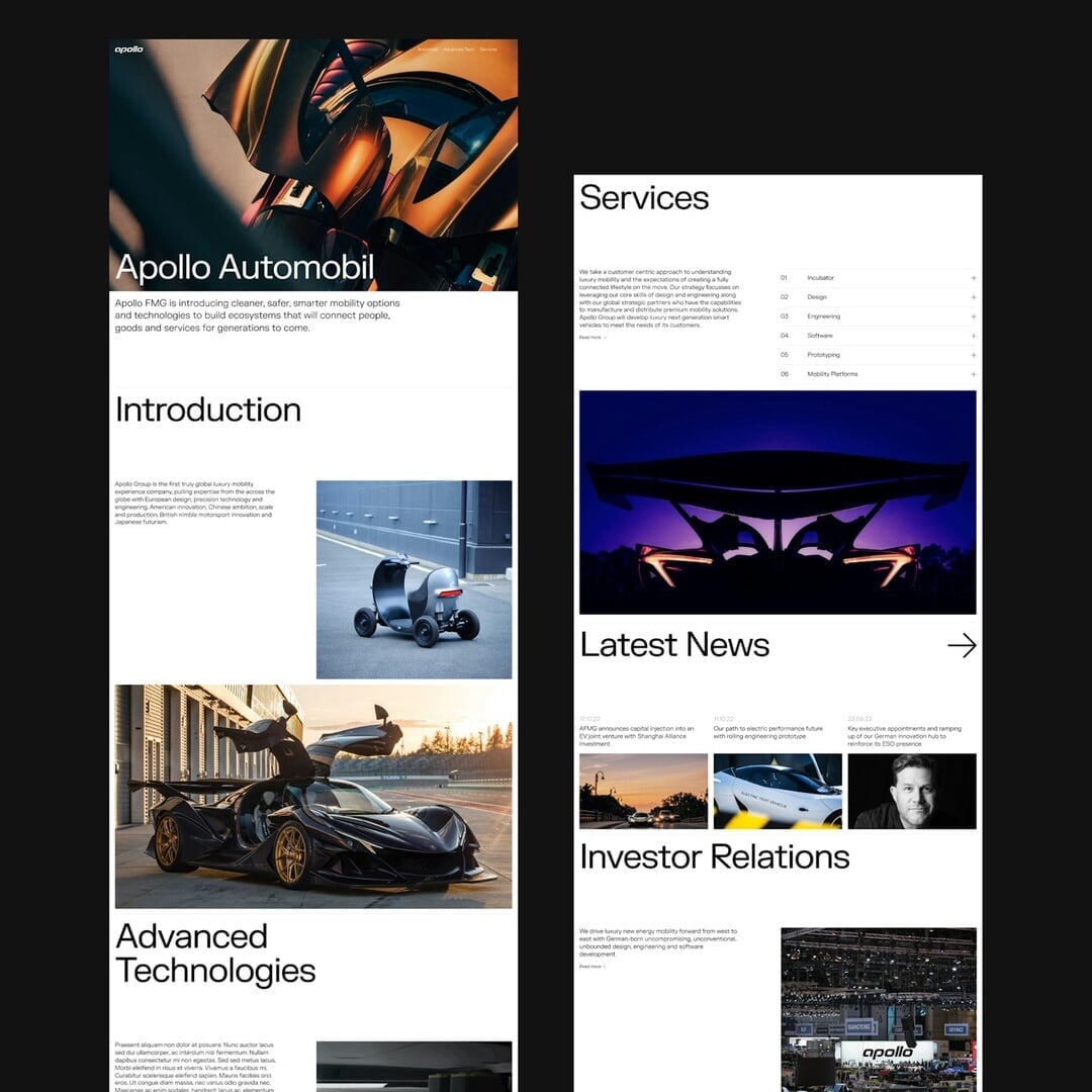 Website Design and Development for Apollo FMG