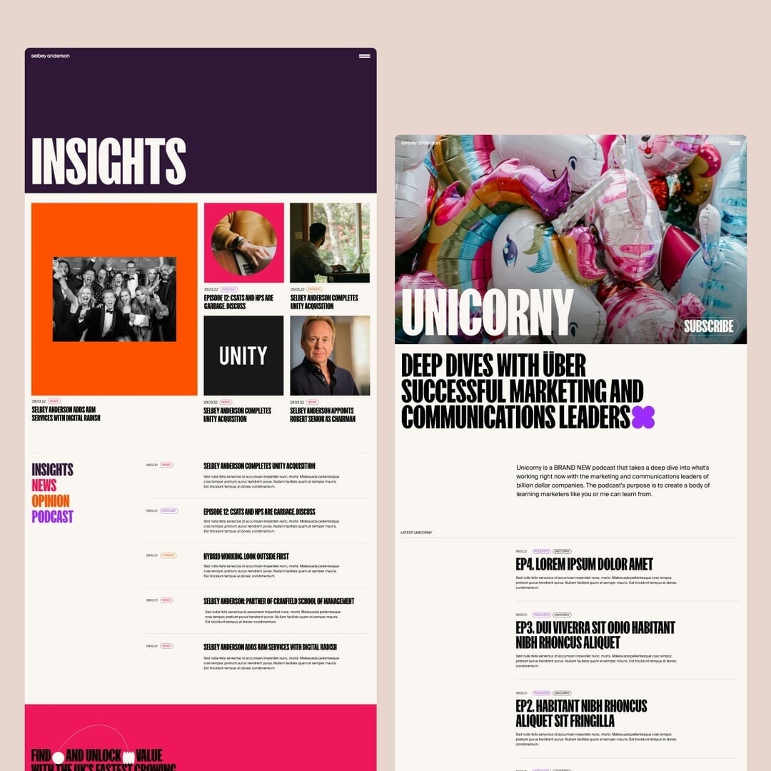 Brand Identity and Website Design for Selbey Anderson