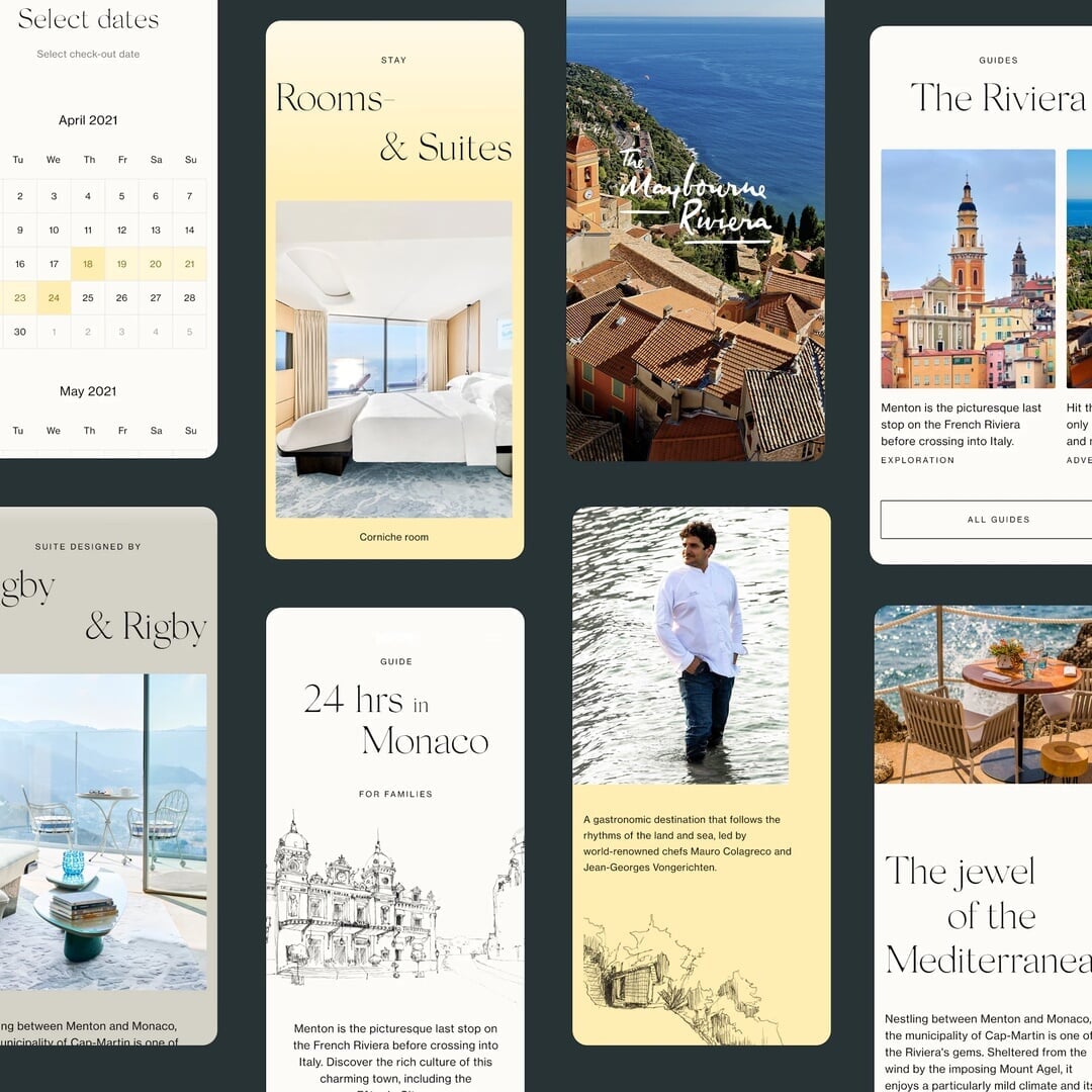Website Design for the Maybourne Riviera Hotel