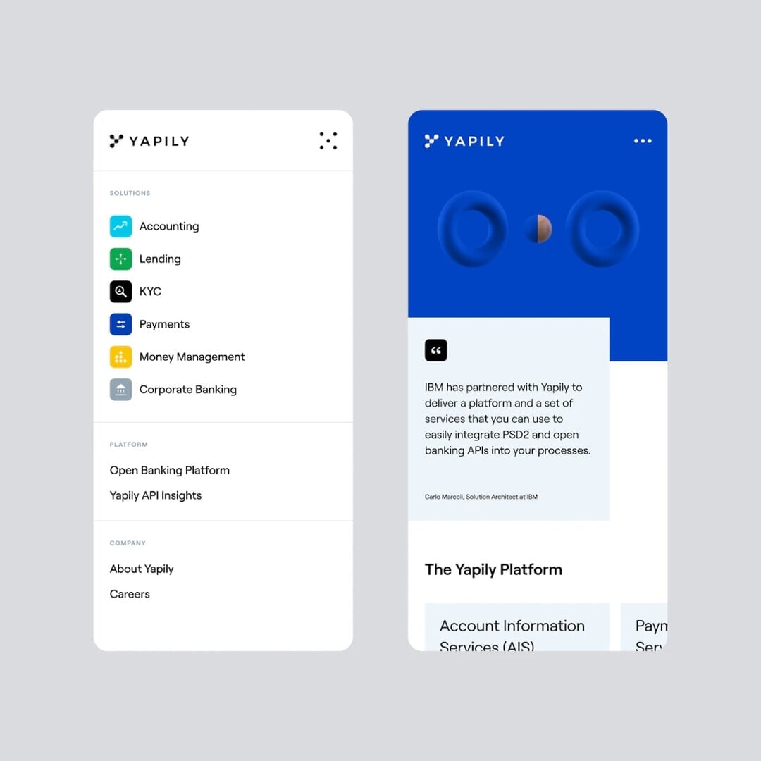 Brand Identity and Website Design for Yapily