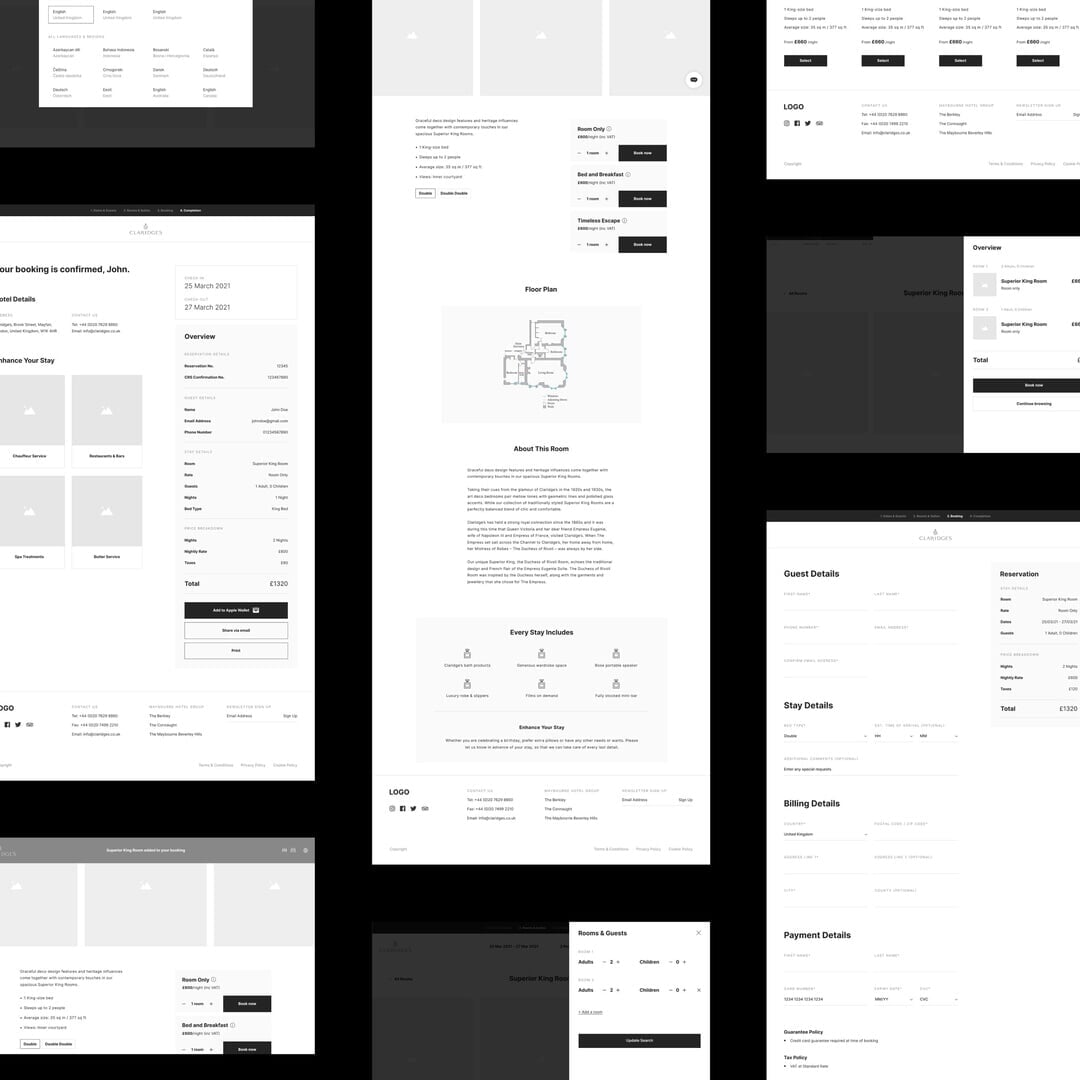 UX and UI Redesign for Maybourne Hotel Group