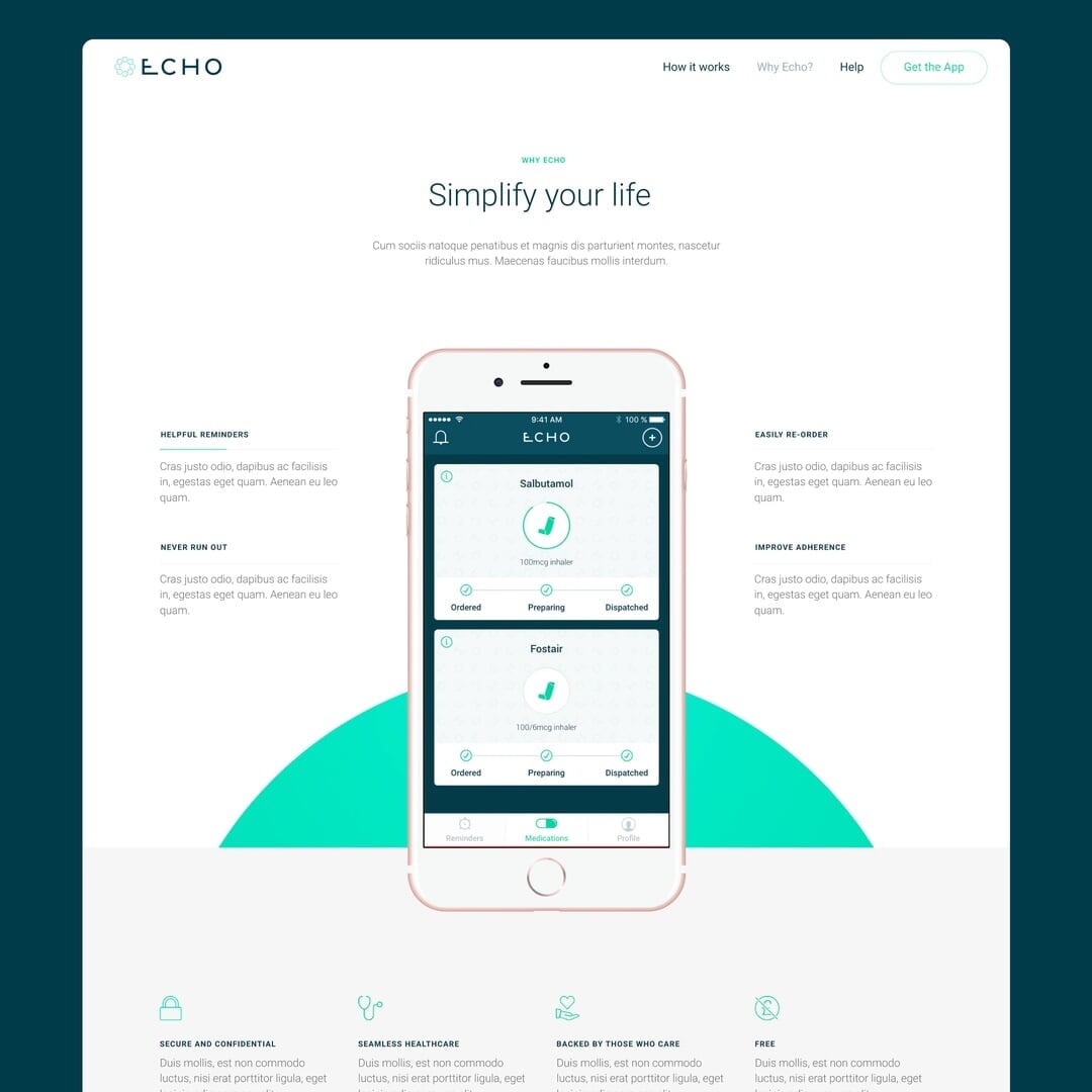 Dynamic Website for Echo