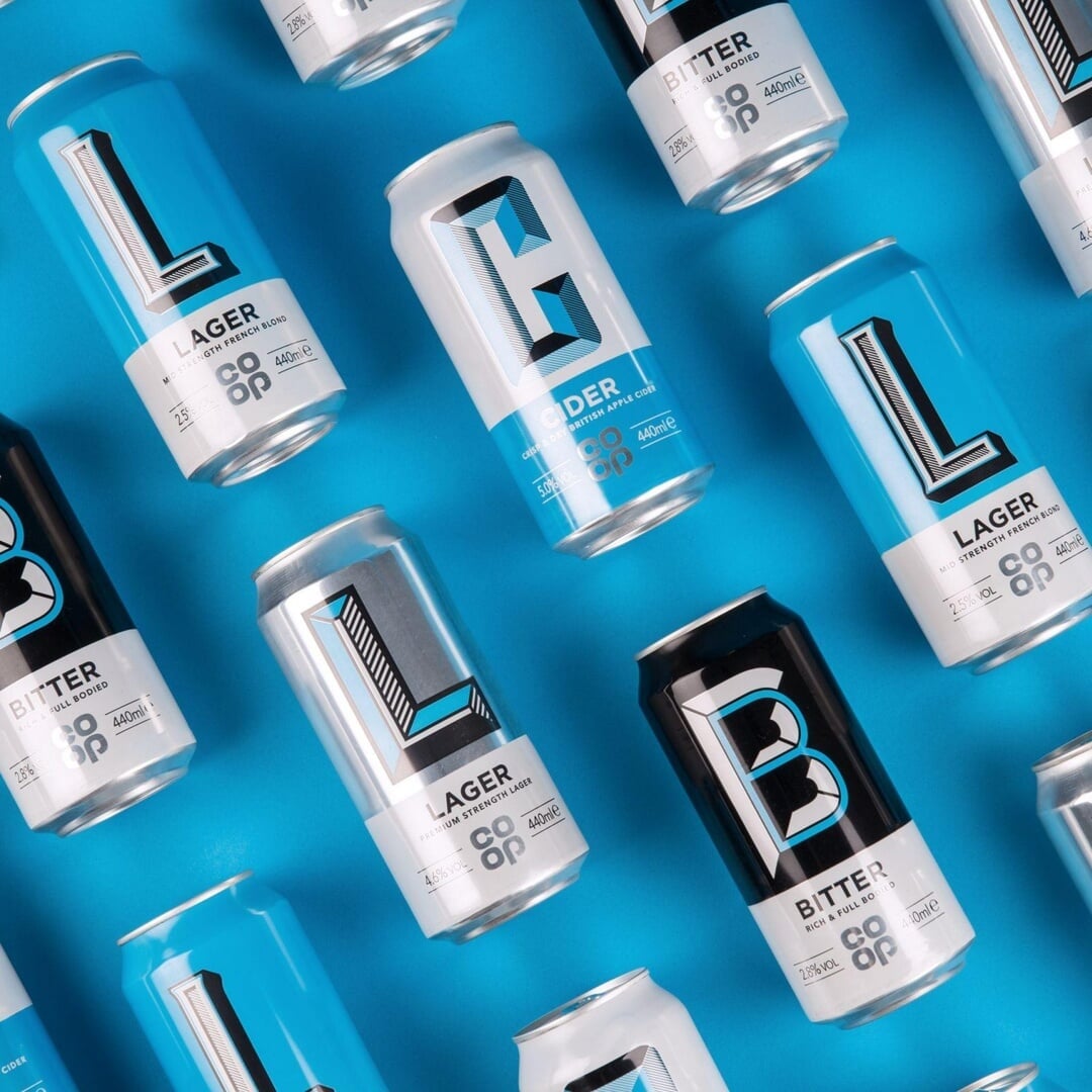 Visual Identity for Co-op Beer, Cider and Spirits Range