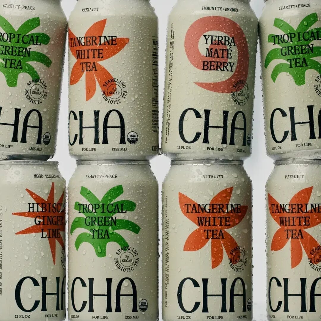 Brand Identity and Packaging for Cha Sparkling Tea