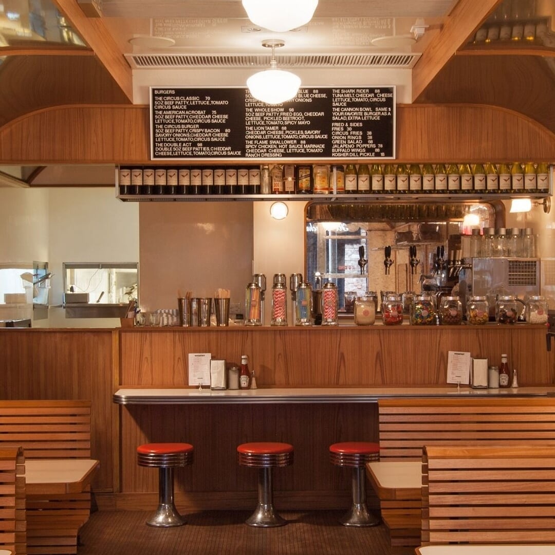 Brand Identity and Interiors for a Circus-Themed Diner