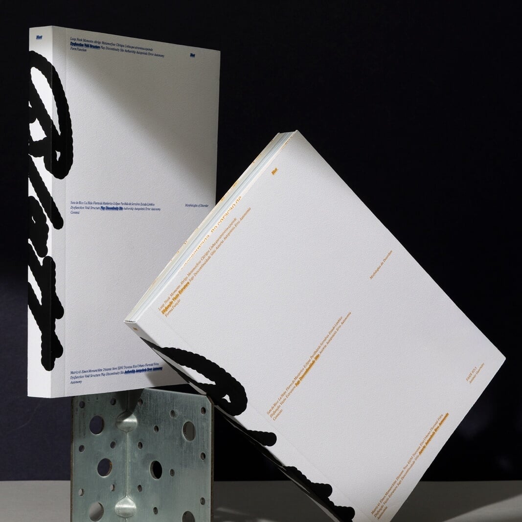 Graphic design for a monograph by an architecture studio