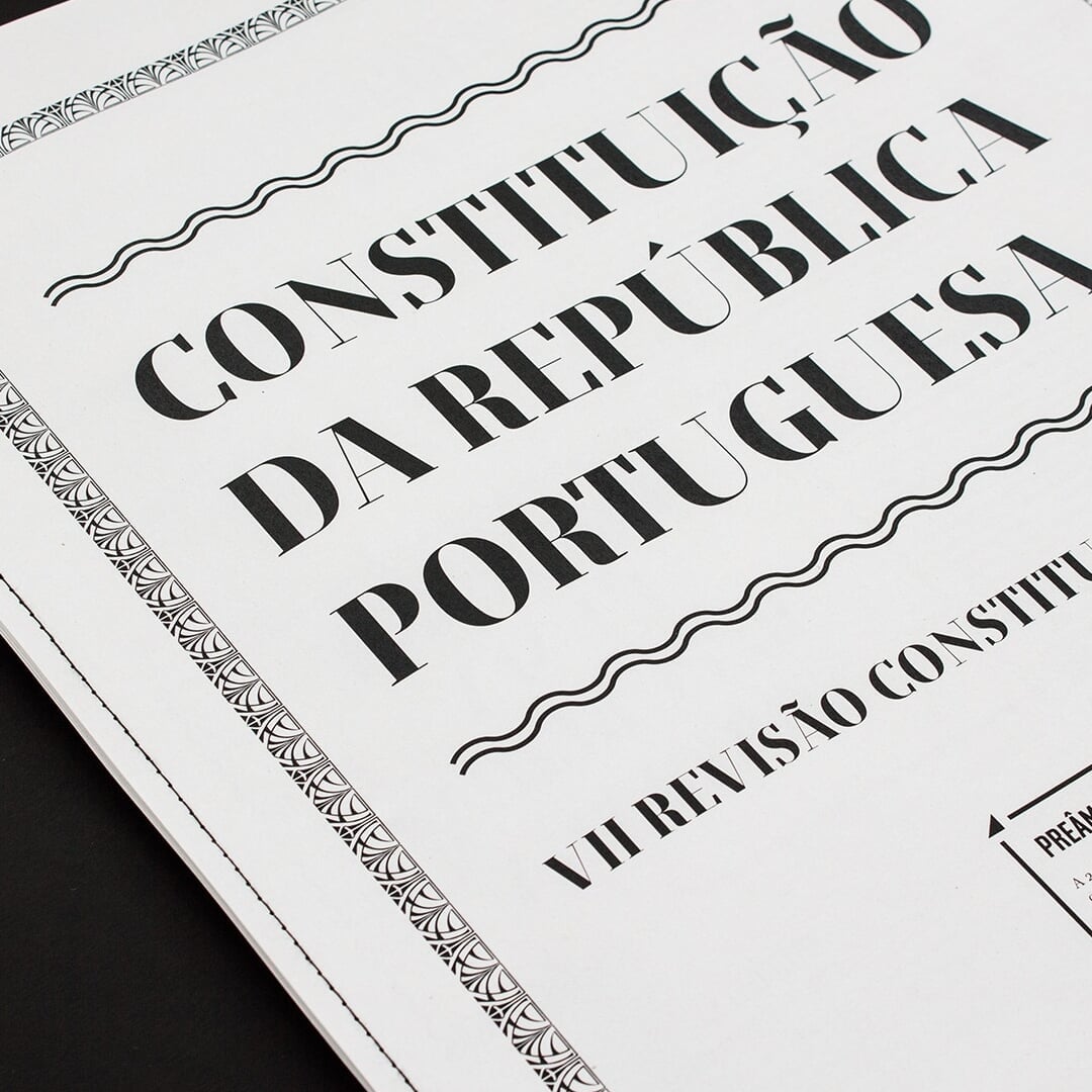 Editorial Design for the Constitution of the Portuguese Republic