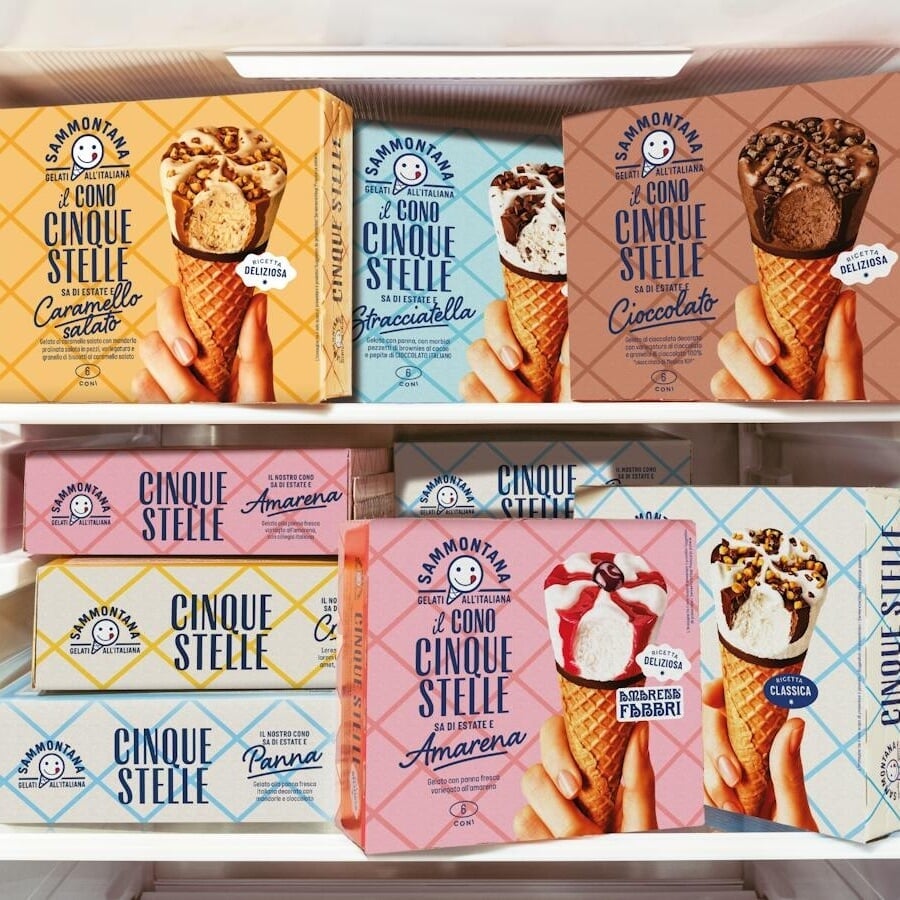 Packaging Redesign for Sammontana Cinque Stelle