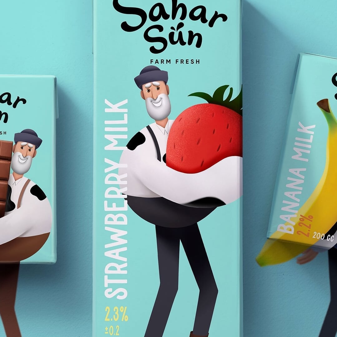 Packaging Redesign for Sahar Sun Dairy