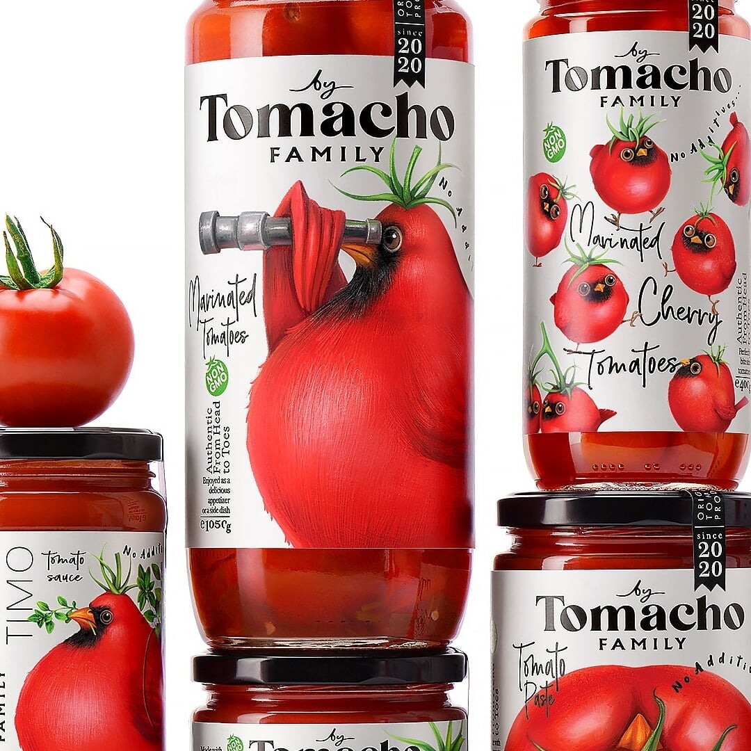 Packaging Design for Tomacho Tomato Products