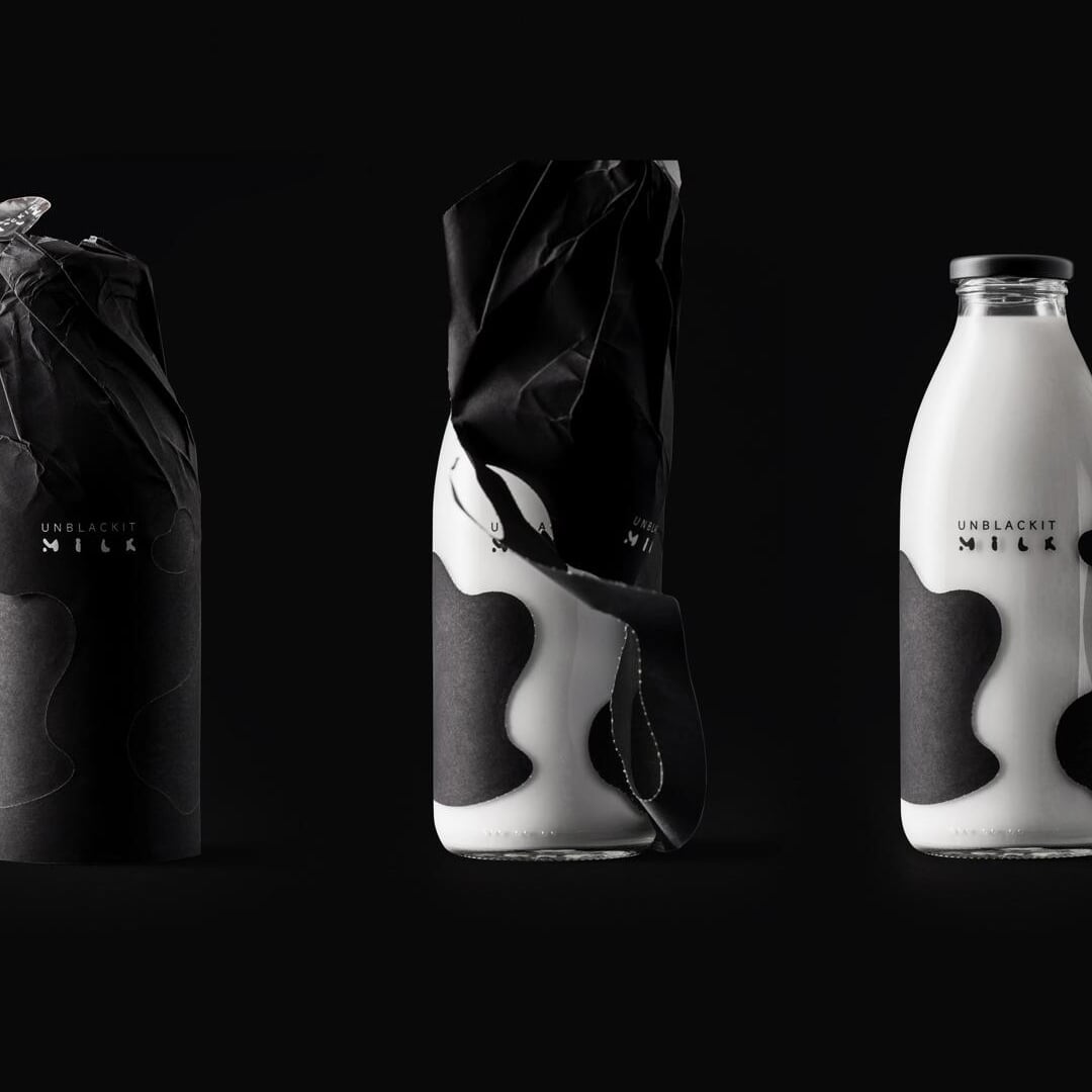 Packaging for Unblackit Milk
