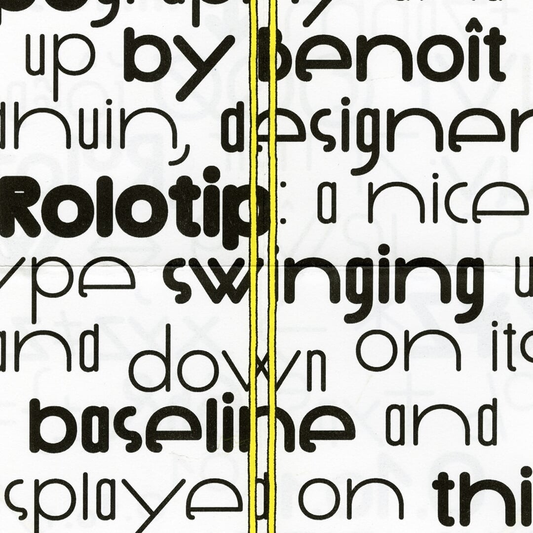 Typography Specimen for Rolotip