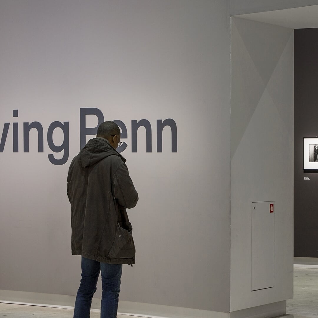 Signage for the Irving Penn Exhibition