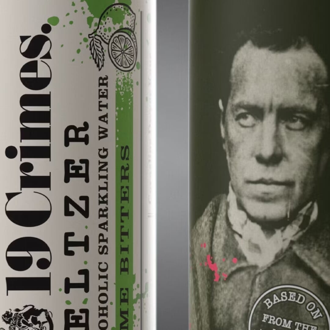 Packaging for 19 Crimes Seltzer