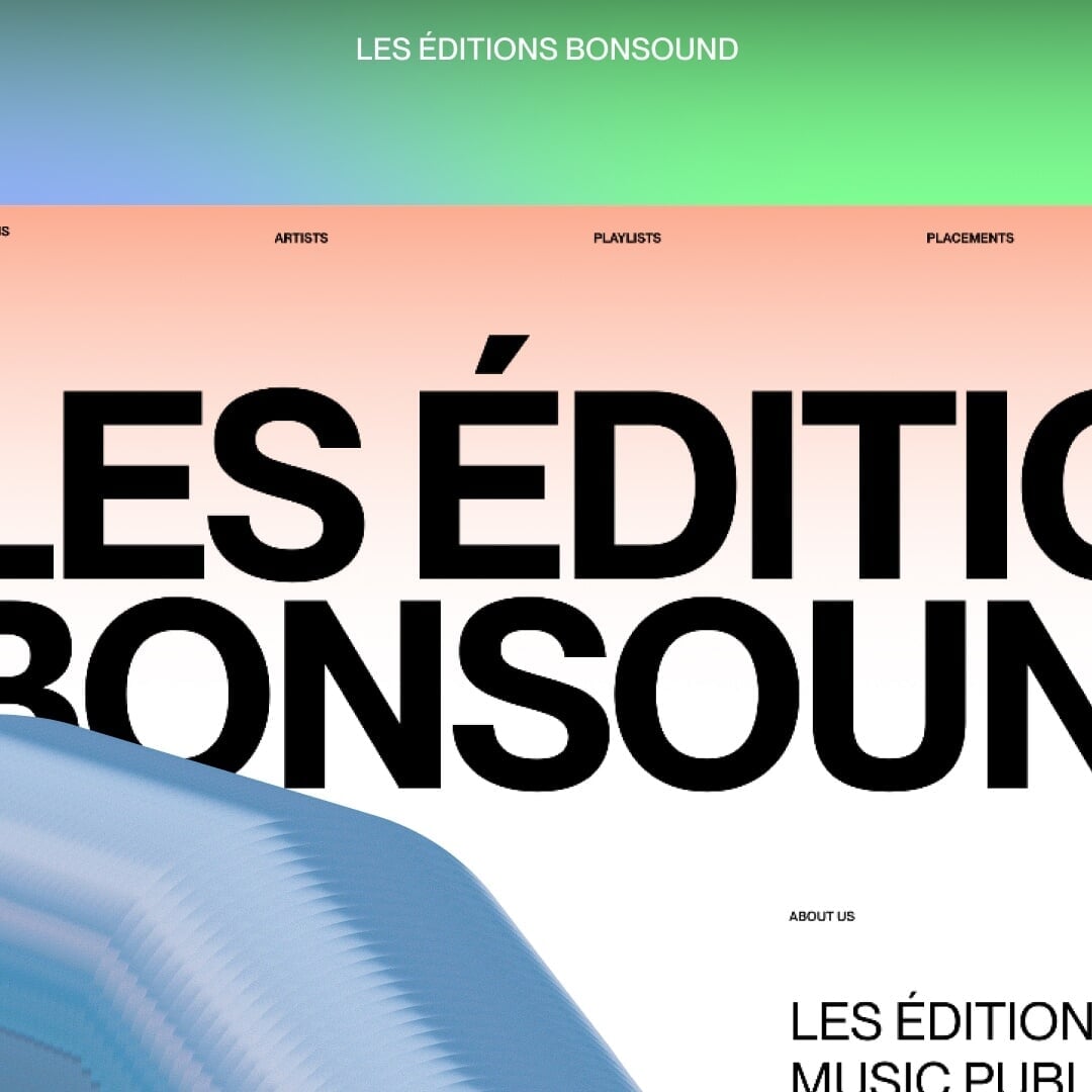 Website Design for Éditions Bonsound