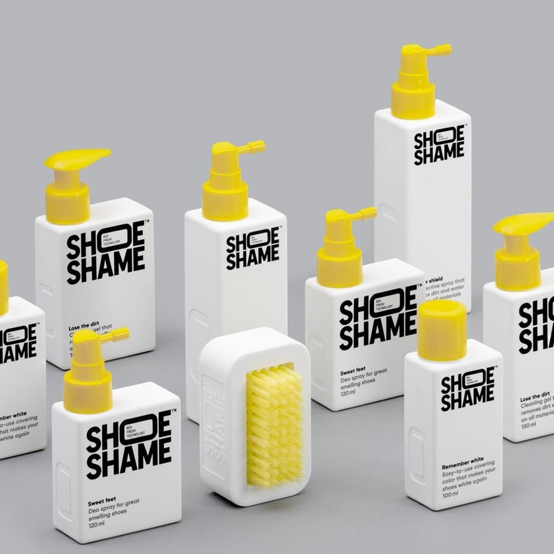 Brand Identity and Packaging for Shoe Shame Sneaker Care Line