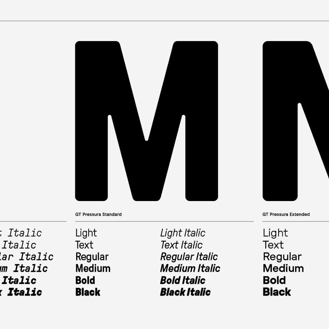 Typeface Design for GT Pressura
