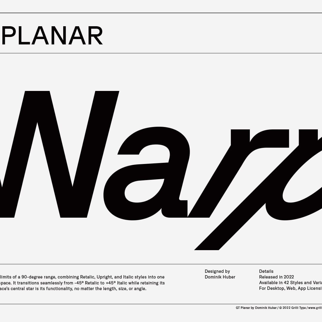 Typeface Design for GT Planar