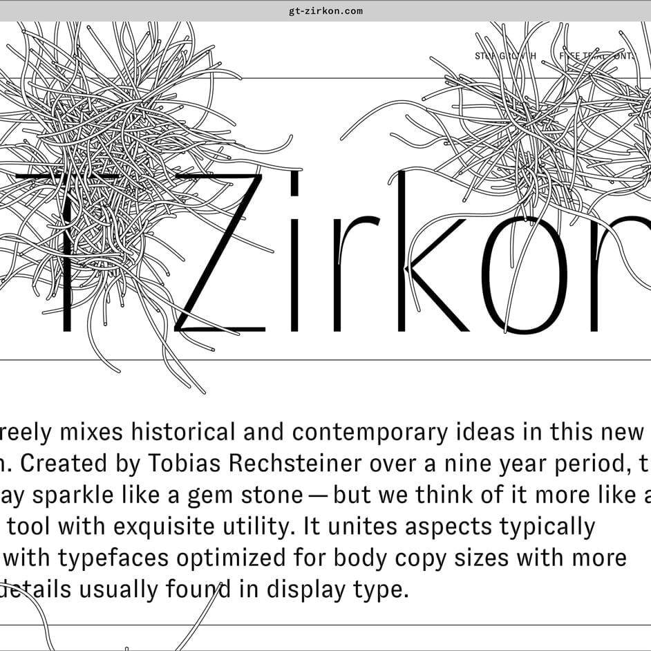 Typeface Design for GT Zirkon