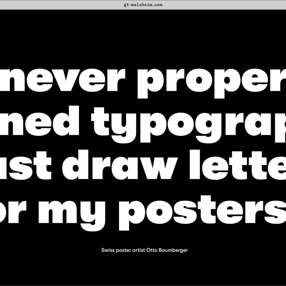 Typeface Design for GT Walsheim