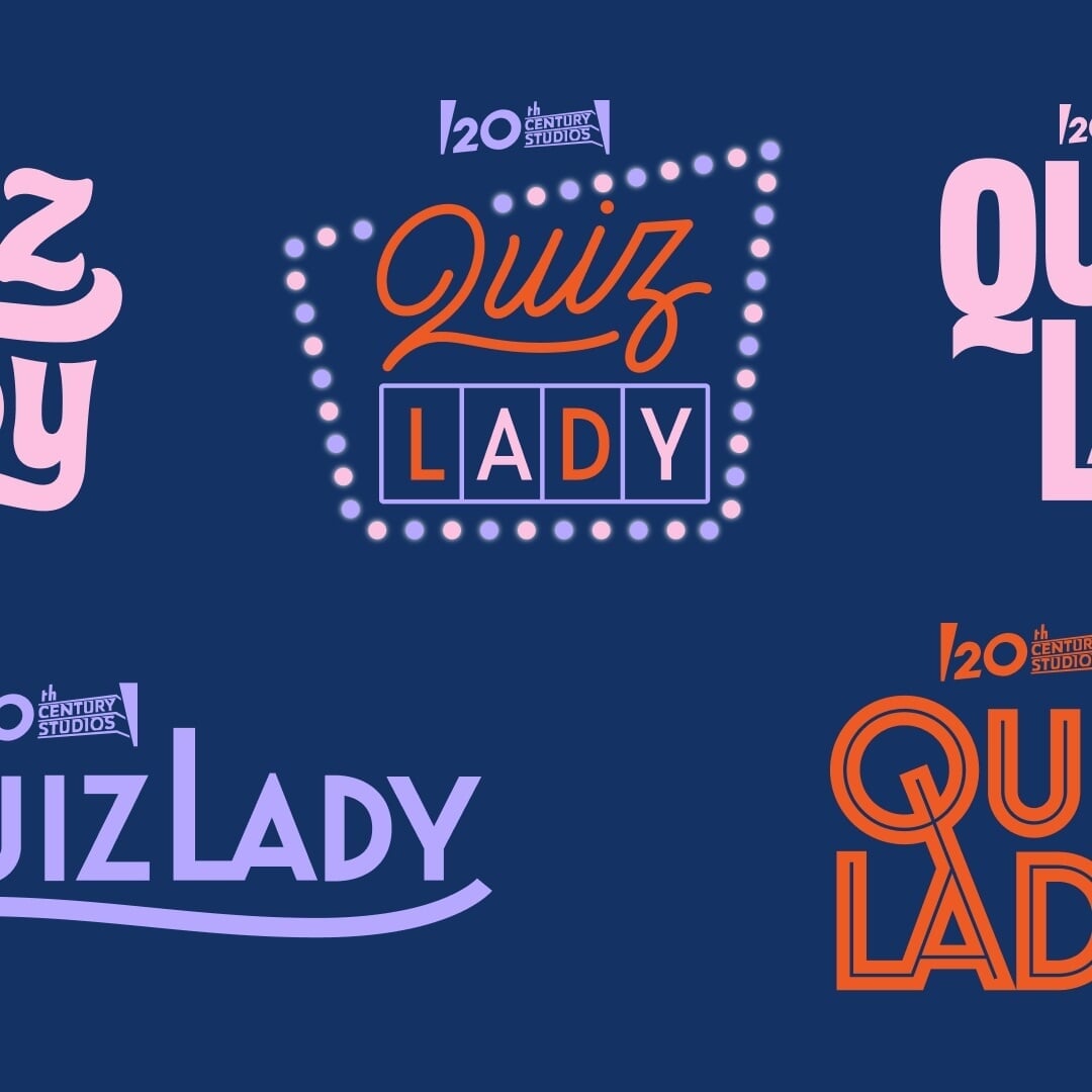 Title Treatment Concepts for Quiz Lady Movie