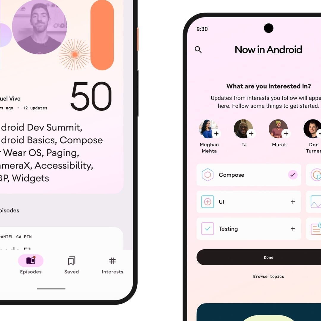 App Design and Visual Identity for Now in Android