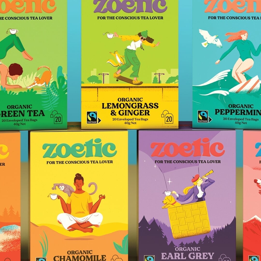 Packaging Design for Zoetic Organic Tea