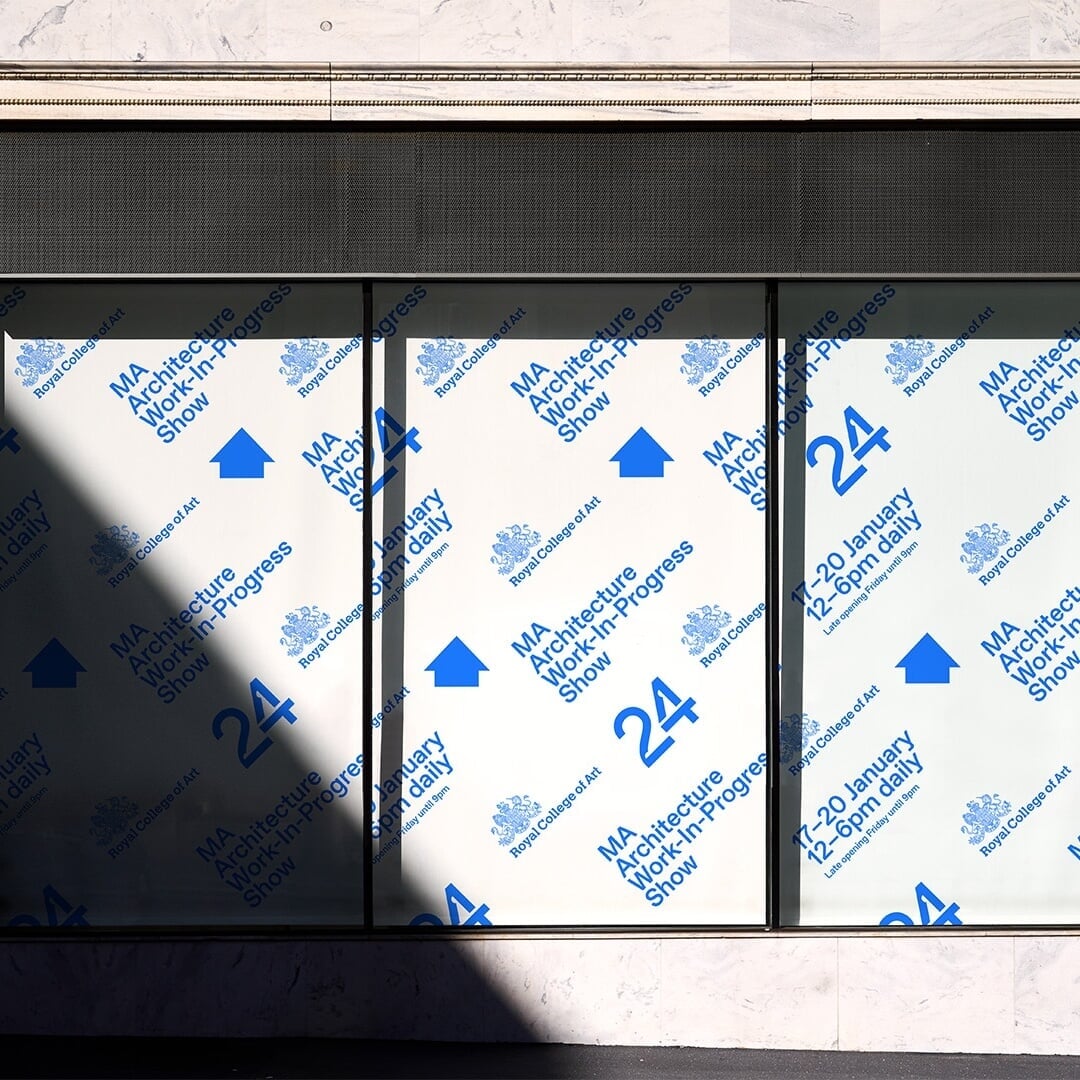 Exhibition Identity for RCA Architecture Work-In-Progress Show 2024