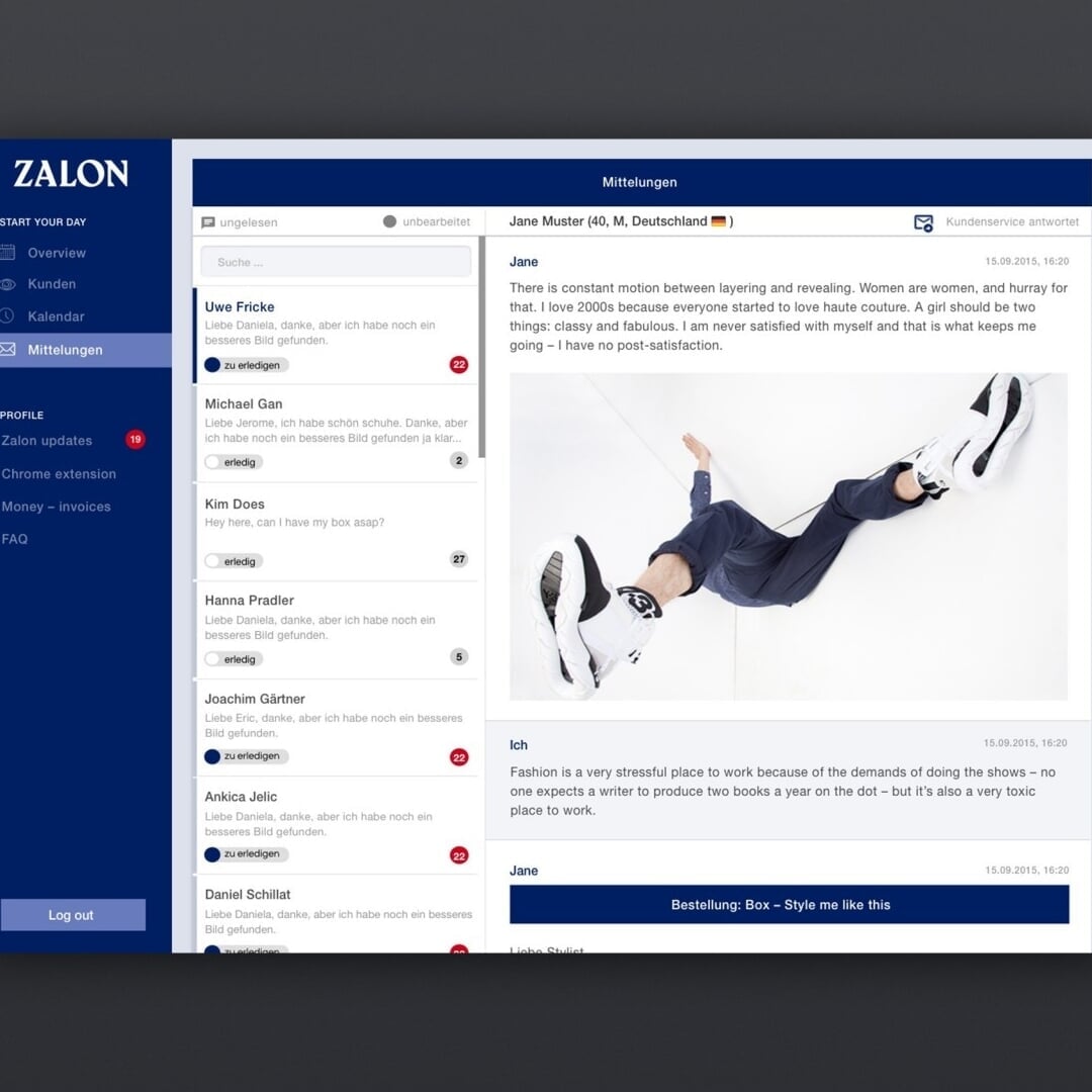 Mobile App UI Design for Zalon by Zalando