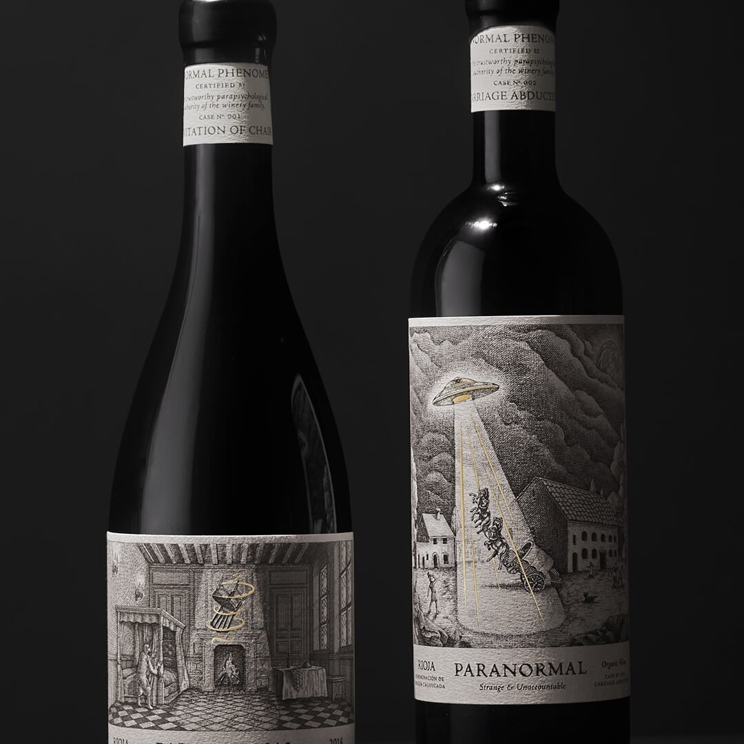 Packaging for Paranormal Wine Collection