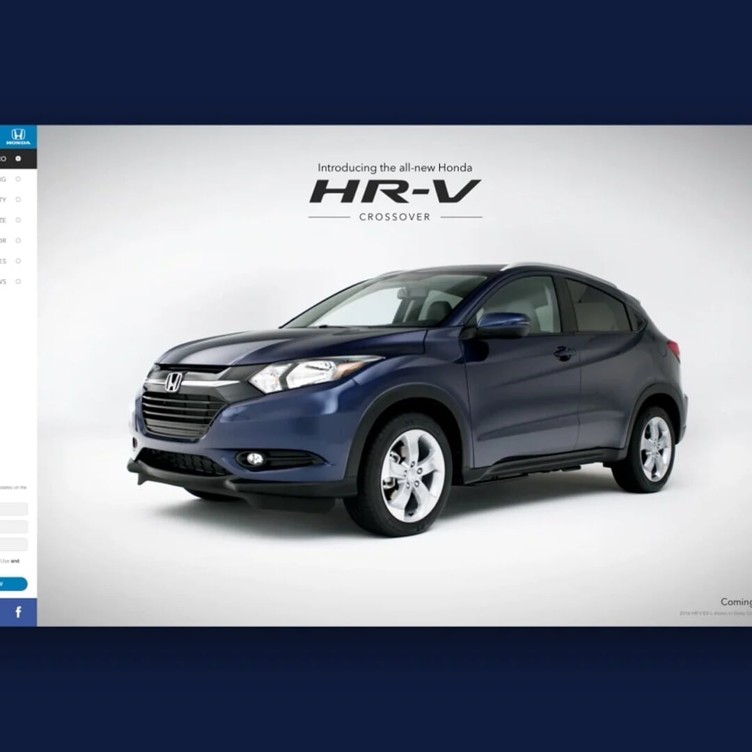 Interactive Launch Website for Honda HR-V