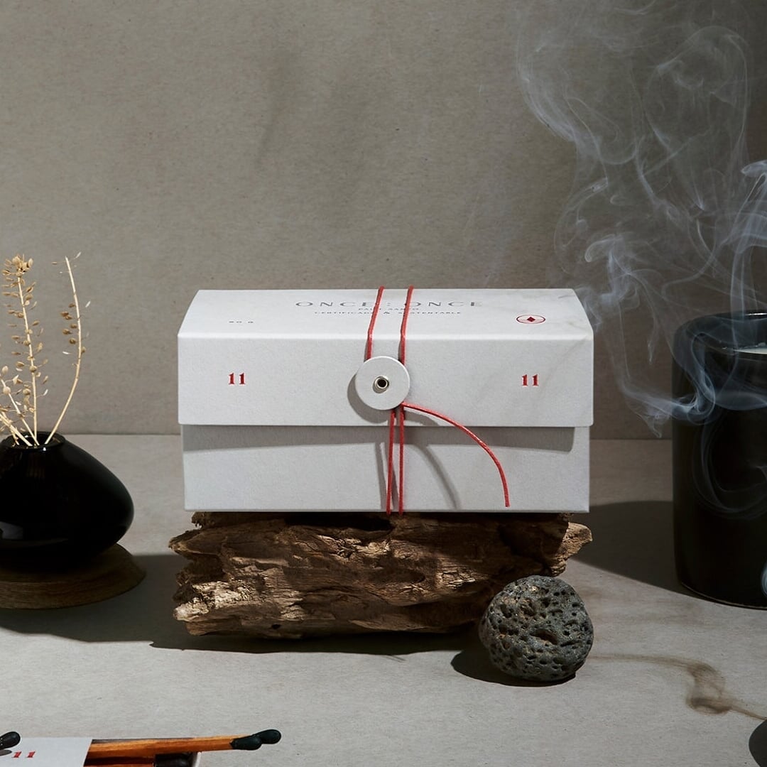 Brand identity and packaging for a sustainable palo santo brand 