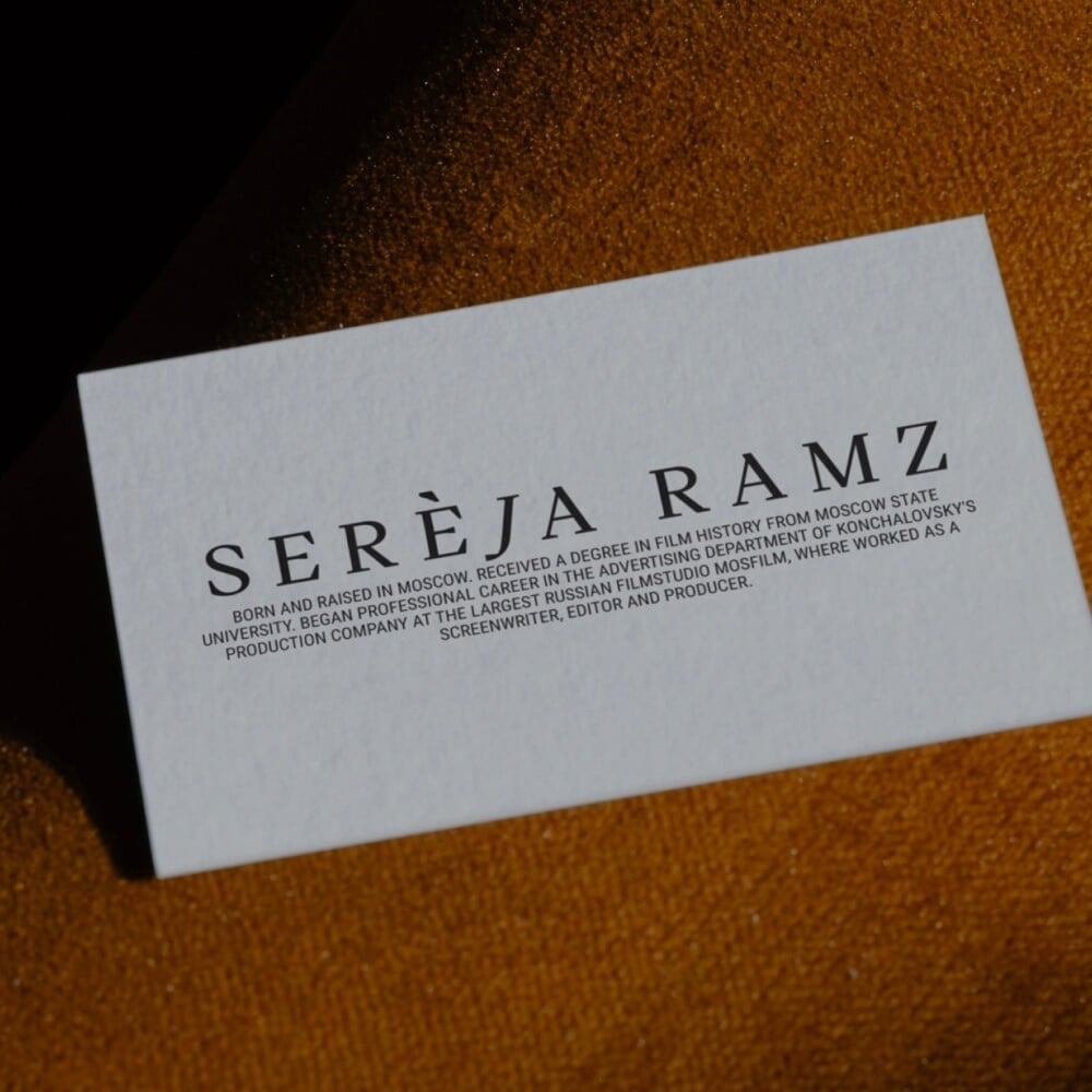 Visual Identity and Website Design for Film Director Sereja Ramz