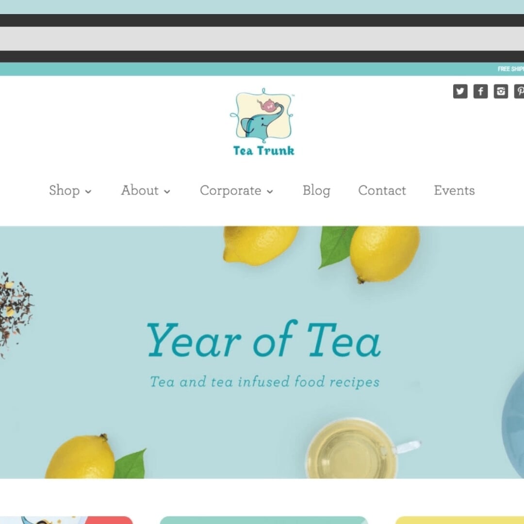Ecommerce Website Design for Tea Trunk