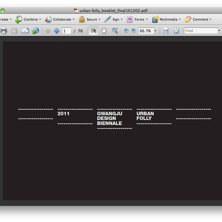 Editorial Design for Urban Folly