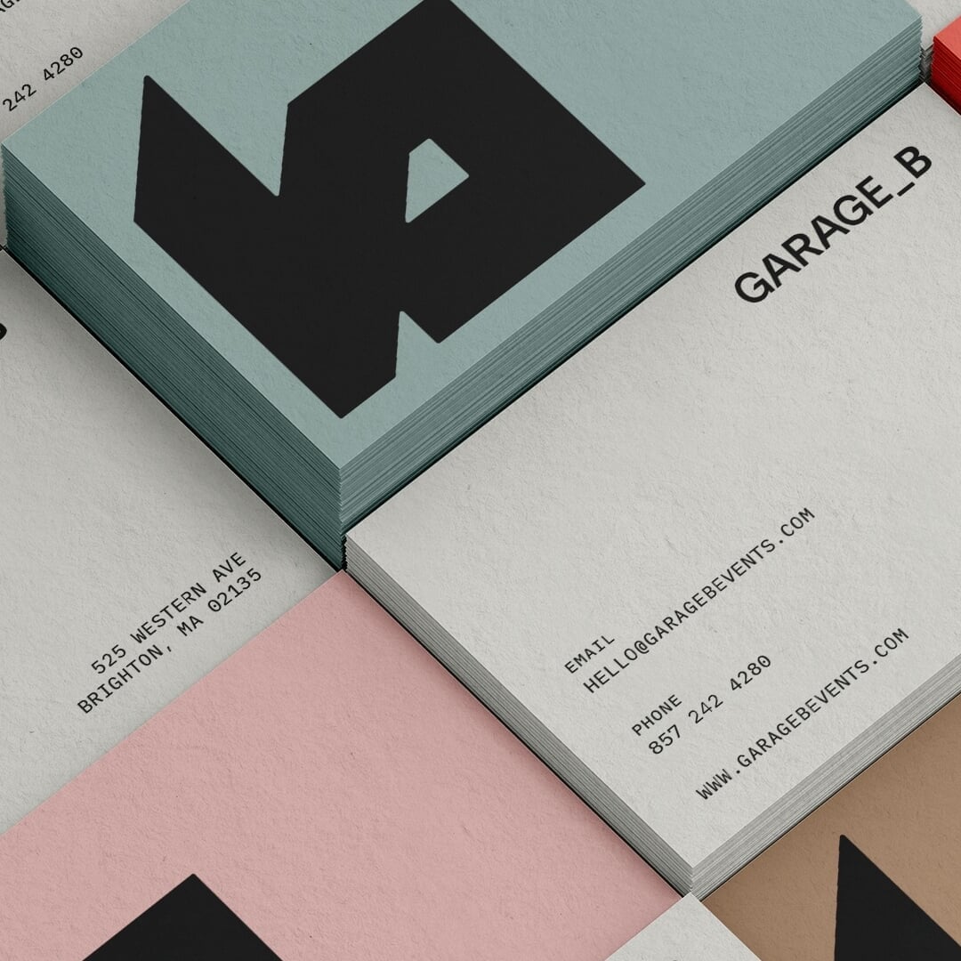 Brand Identity and Environmental Design for Garage B Event Space