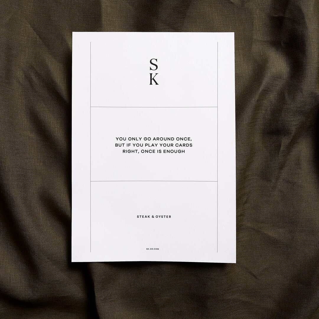 Brand Identity for SK Steak & Oyster